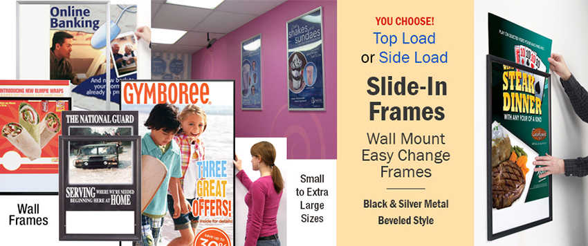 Beveled Style Slide In Poster and Graphic Frames