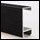 Satin Black - SwingFrame Decor Edge-Lit T-4 Lightbox - Metal - Flat Top Frame Finish