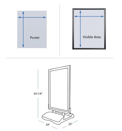 Outdoor Heavy Duty Curb Sign Stand