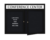 Outdoor Multiple Door Message Board Swing Case with Header