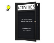 Weather Proof Changeable Letterboard Swing Cases with Header & Interior Lighting