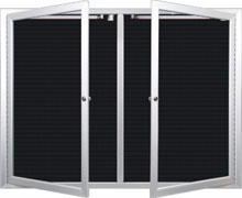 Outdoor Multiple Door Letter Board Swing Cases with Lights