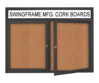 Outdoor Multiple Door Poster Swing Cases with Header