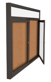 Outdoor Multiple Door Poster Swing Cases with Header