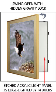 LED Lightbox Display: Slim LED Lightboxes Built by SwingFrame Mfg. LED Light Boxes | Swing-Open LED Wall Lightbox Case