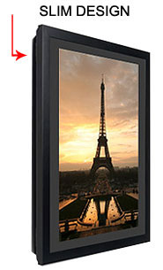 Light Box Display Frames: Slim, Wood Lightbox 361 by SwingFrame Mfg. | Poster Light Box | Advertising Lightbox