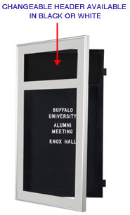 Designer Metal Letterboard SwingFrame with Header