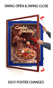 Wood 361 Poster SwingFrames Swing-Open, Fast Changing Display Frame