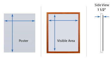 Wood 361 Poster SwingFrames Swing-Open, Fast Changing Display Frame