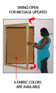 Wide Wood Bulletin Board SwingFrame