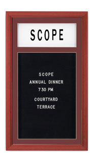 Designer Wood Letterboard SwingFrame with Header