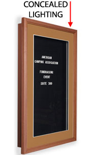 Designer Wood Letterboard SwingFrame with Lights