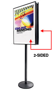 SwingFrame Mfg. Floor Sign Holder, Dual-Sided SwingStand Poster Stand