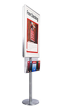 Classic Poster SwingStand with Header & Brochure Holder