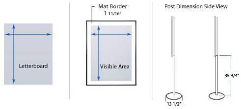 Dual-Sided Metal Letterboard SwingStands