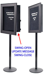 Designer Metal Letterboard SwingStands