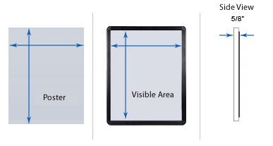 SwingSnaps Radius Corners Front Loading Poster Frames