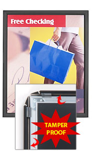 40x60 Portable Snap Poster Frame - 1.25 inch Silver Profile Mitered Corner