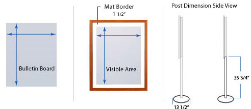 Wood 353 Bulletin Board SwingStand